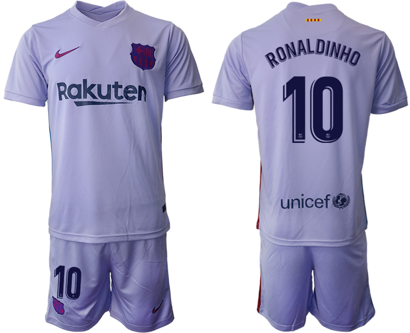 Men 2021-2022 Club Barcelona away purple #10 Soccer Jerseys